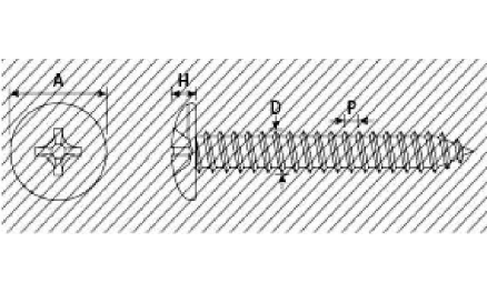 A1N1. VITI AUTOFILETTANTI TESTA 1/2 TONDA - 79380