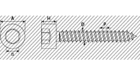 A1M1. VITI AUTOFILETTANTI CAVA ESAGONALE ZINCATE (TCEI-Z) - 79870