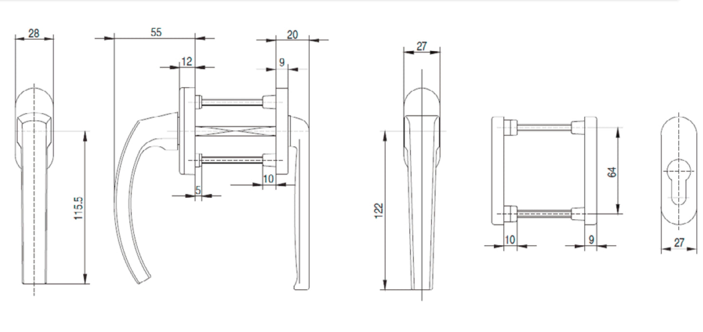 A5. MARTELLINA PER PORTA BALCONE MTR (EV1 ARGENTO)