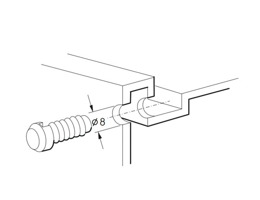 TAPPI DRENAGGIO PER FORO Ø8x26 (100PZ)