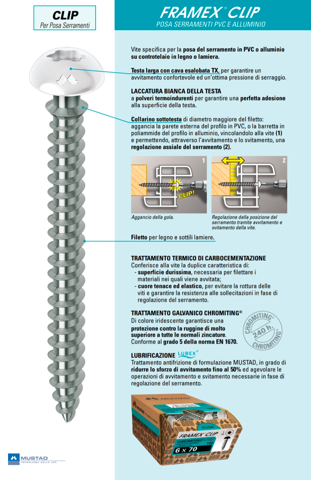 A1L. VITI DI POSA (100PZ) MUSTAD
