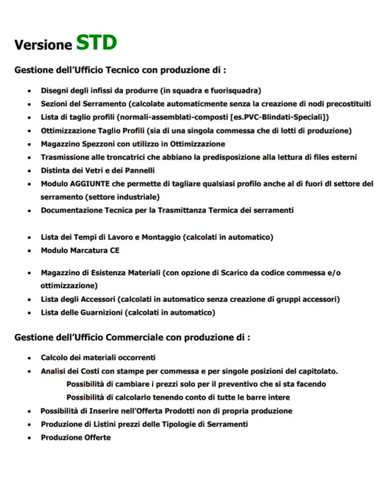 A3. VERSIONE STD - SOFTWARE