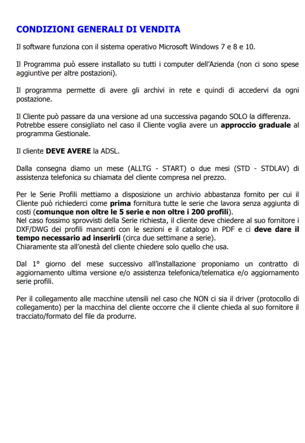 A3. VERSIONE START - SOFTWARE