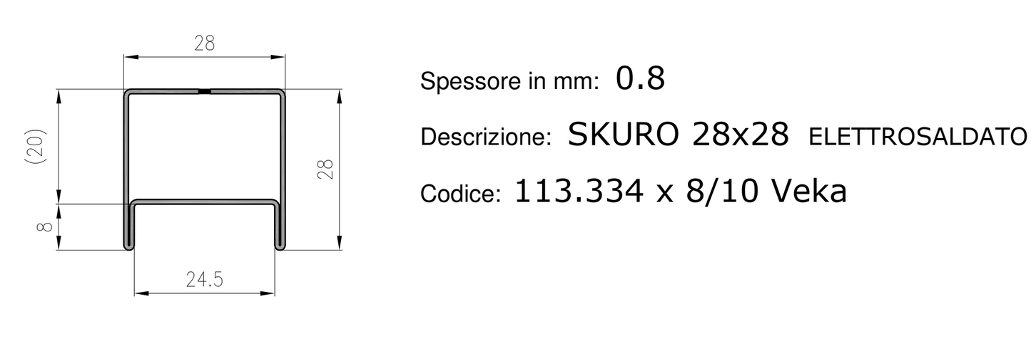 Rinforzi per profili VEKA